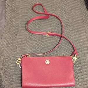 Tory Burch Burgundy Ox Blood Red Crossbody Bag
